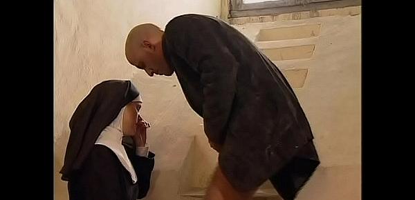  Shameless cute nun banged by a big cock in the convent